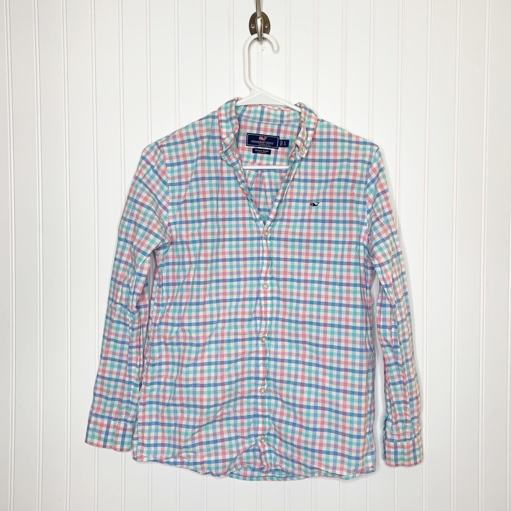 Vineyard Vines Long Sleeve Whale Shirt sIze Large